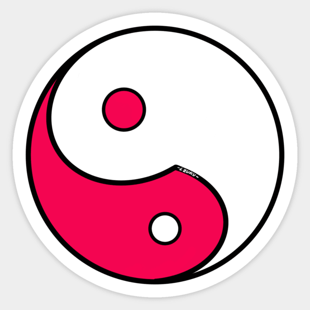 Yin Yang #33 Sticker by Wolfgon Designs